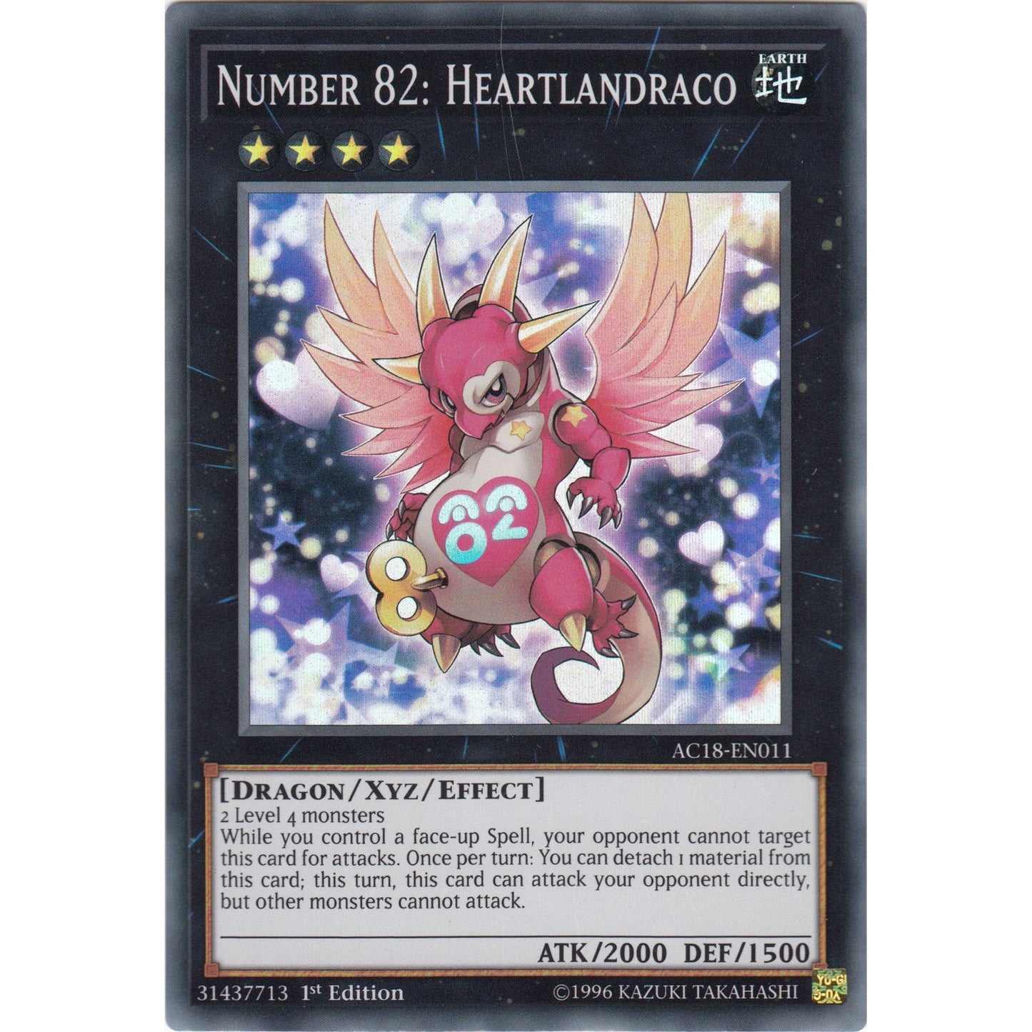Image for Number 82: Heartlandraco (AC18-EN011) (AC18) - YuGiOh