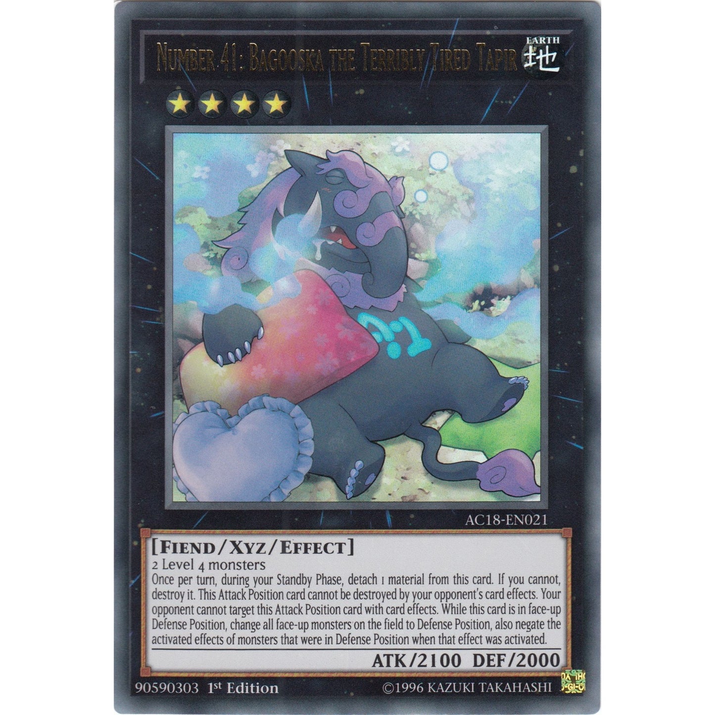 Image for Number 41: Bagooska the Terribly Tired Tapir (AC18-EN021) (AC18) - YuGiOh