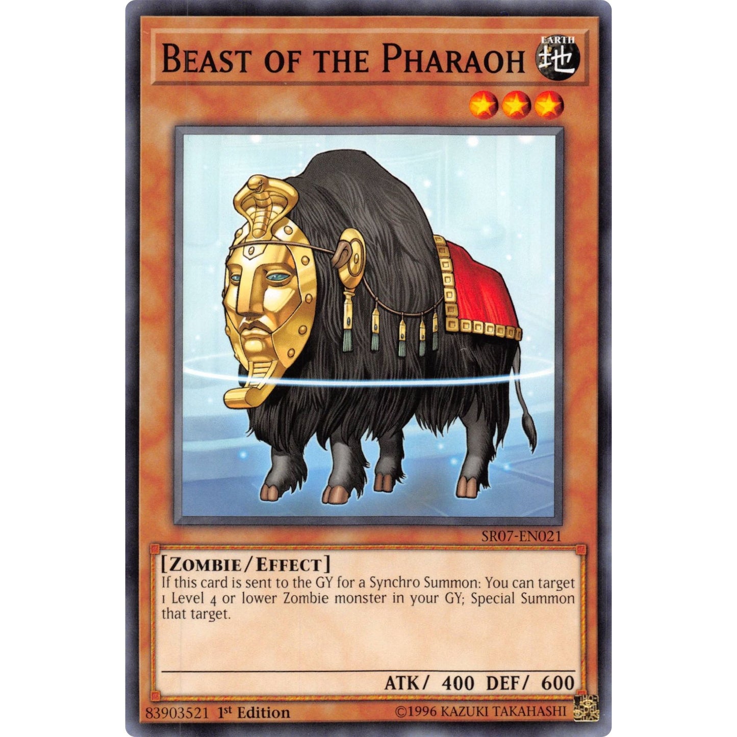 Image for Beast of the Pharaoh (SR07-EN021) (SR07) - YuGiOh