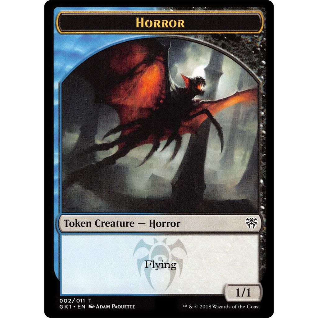 Image for Horror // Copy Double-Sided Token (2 // 1) (GR1) - Magic: The Gathering