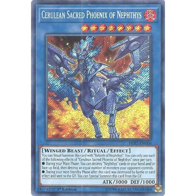 Image for Cerulean Sacred Phoenix of Nephthys (HISU-EN006) (HISU) - YuGiOh