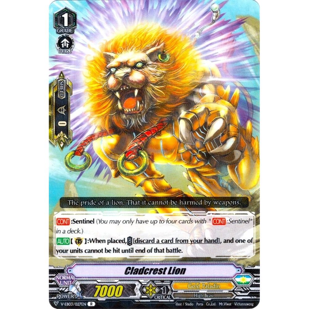 Image for Cladcrest Lion (V-EB03/027EN) (V-EB03) - Cardfight Vanguard