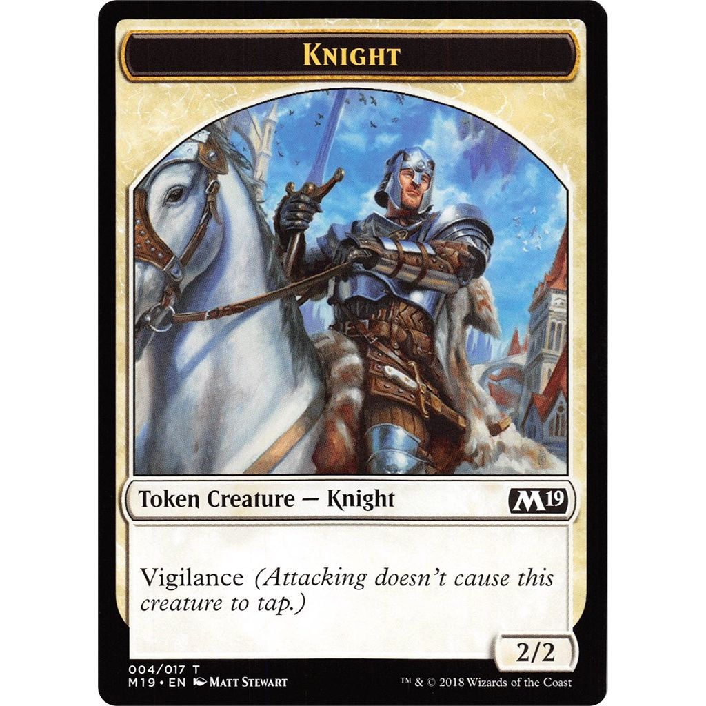 Image for Knight // Zombie Double-Sided Token (Game Night) (4 // 8) (M19) - Magic: The Gathering