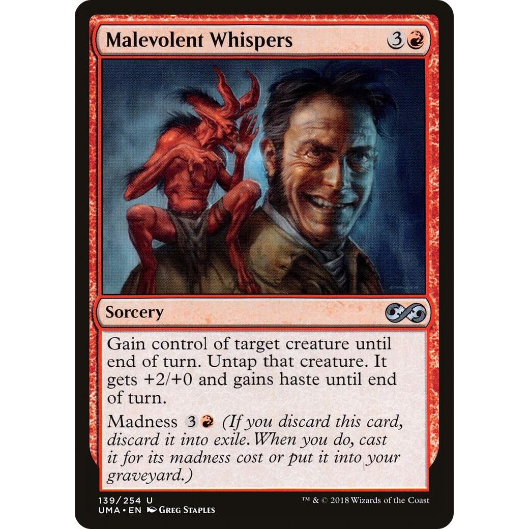 Image for Malevolent Whispers (139) (UMA) - Magic: The Gathering