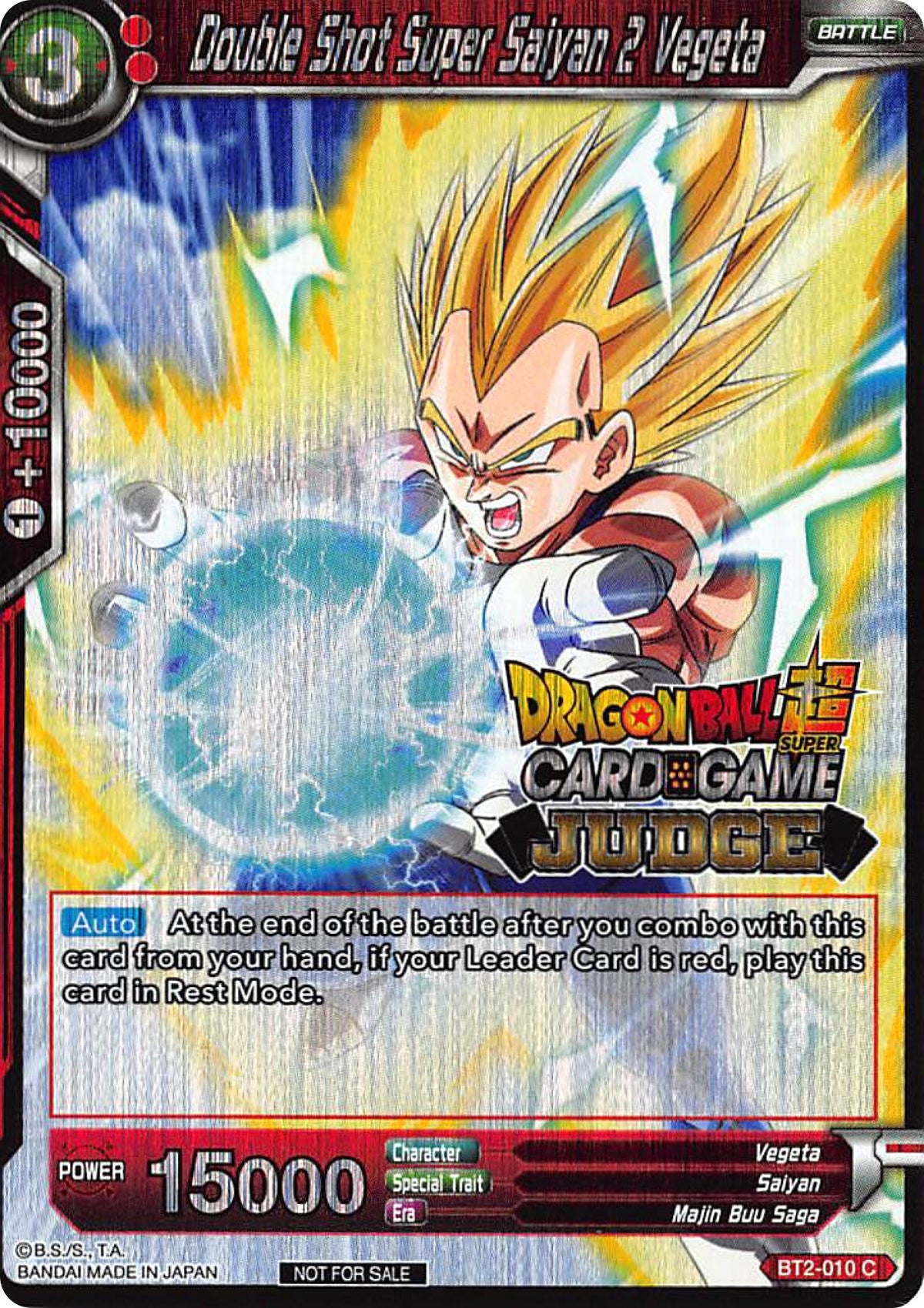 Image for Double Shot Super Saiyan 2 Vegeta (BT2-010) (JPR) - Dragon Ball Super: Masters