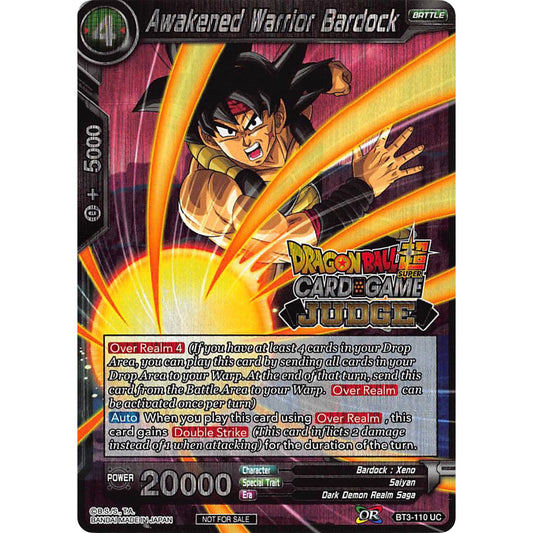 Image for Awakened Warrior Bardock (BT3-110) (JPR) - Dragon Ball Super: Masters