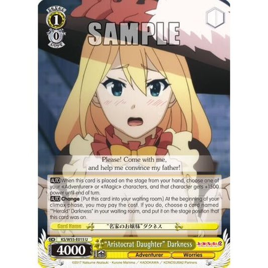 Image for "Aristocrat Daughter" Darkness (KS/W55-E015 U) (KS/W55) - Weiss Schwarz