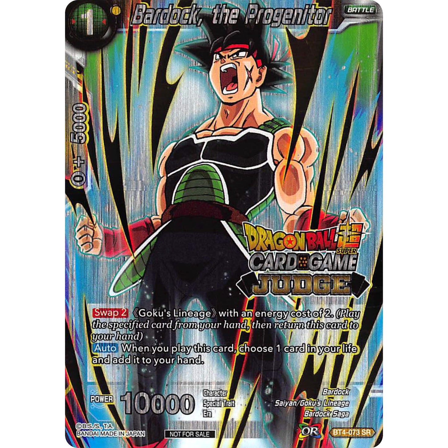 Image for Bardock, the Progenitor (BT4-073) (JPR) - Dragon Ball Super: Masters