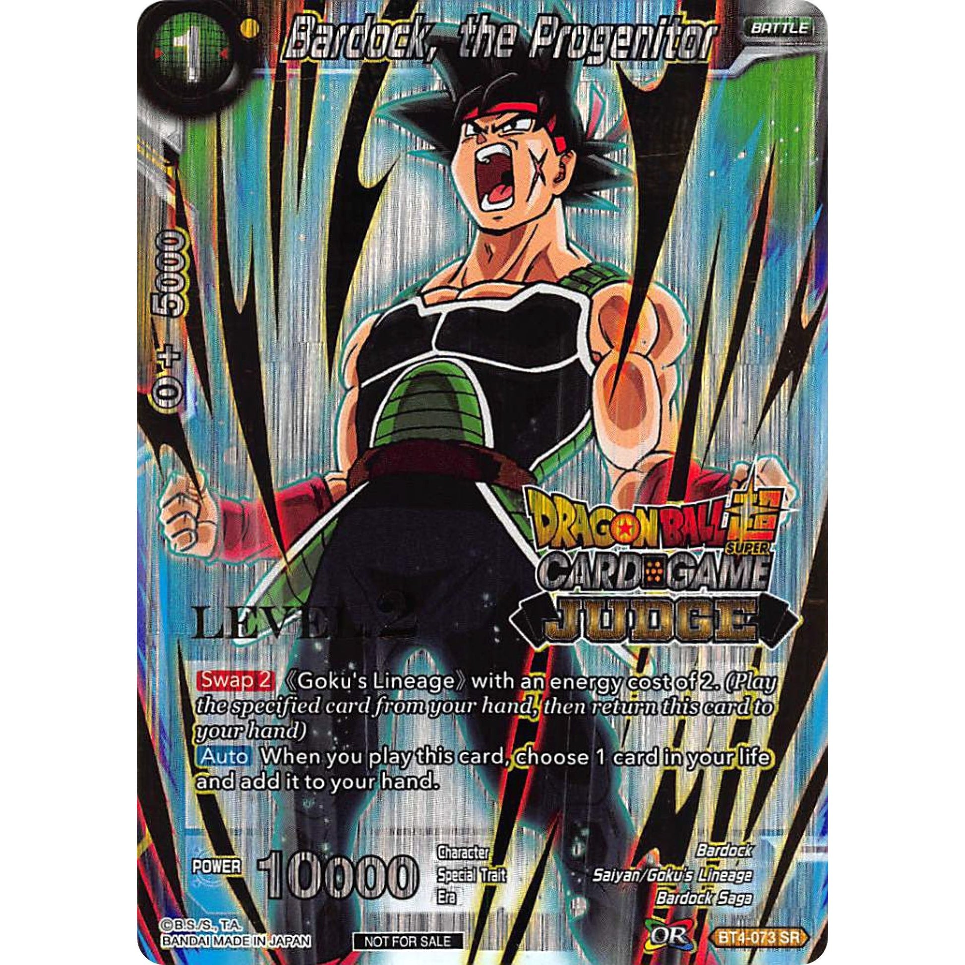 Image for Bardock, the Progenitor (Level 2) (BT4-073) (JPR) - Dragon Ball Super: Masters