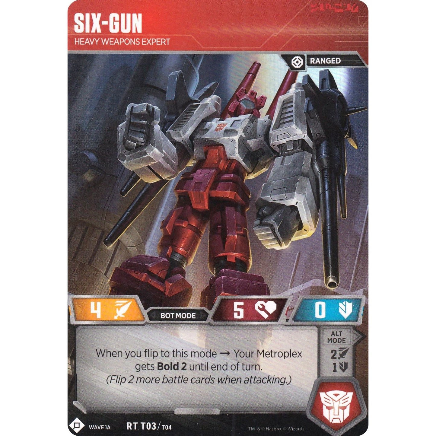 Image for Six-Gun - Heavy Weapons Expert (Wave 1A - Metroplex) (T03) (TRW1) - Transformers TCG