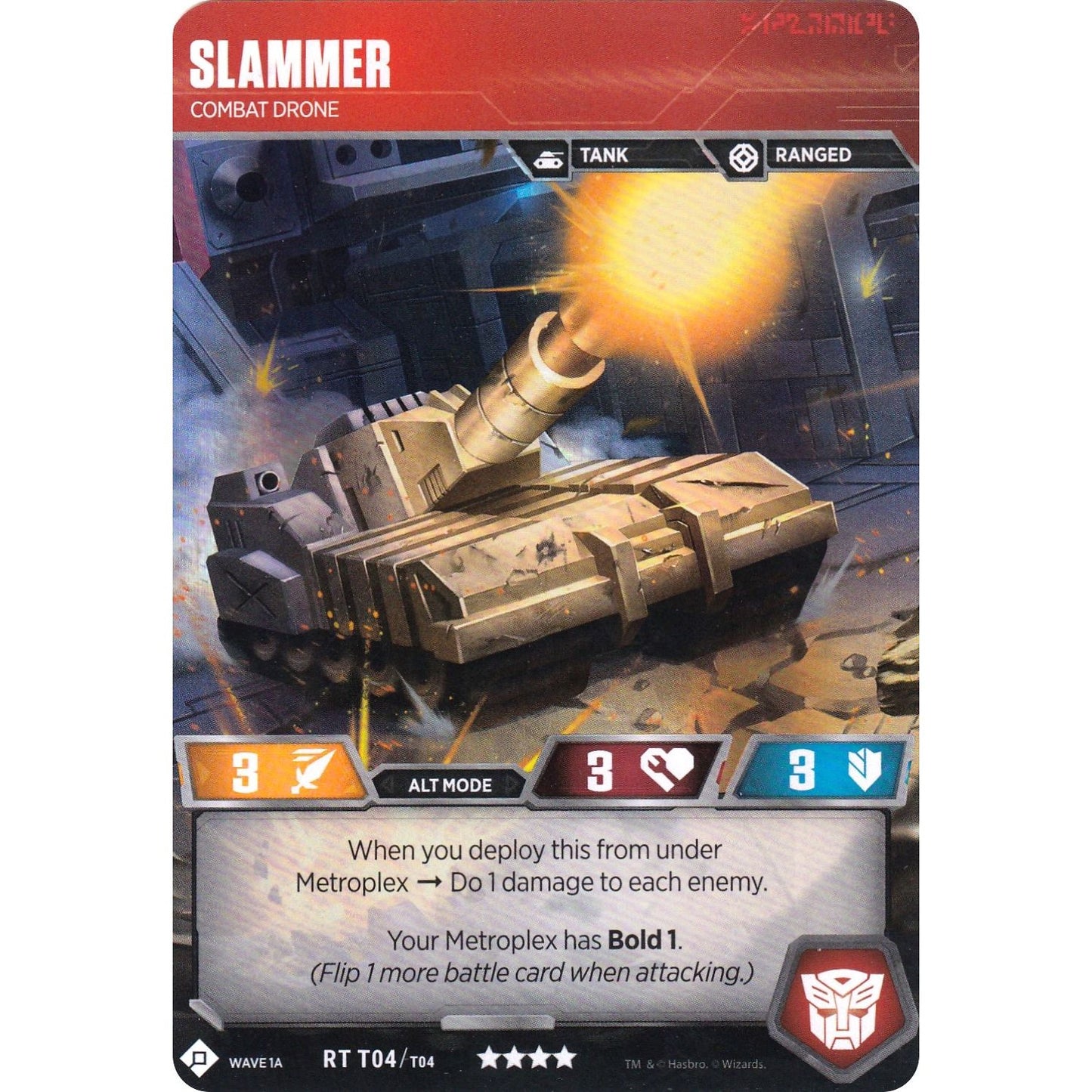 Image for Slammer - Combat Drone (Wave 1A - Metroplex) (T04) (TRW1) - Transformers TCG
