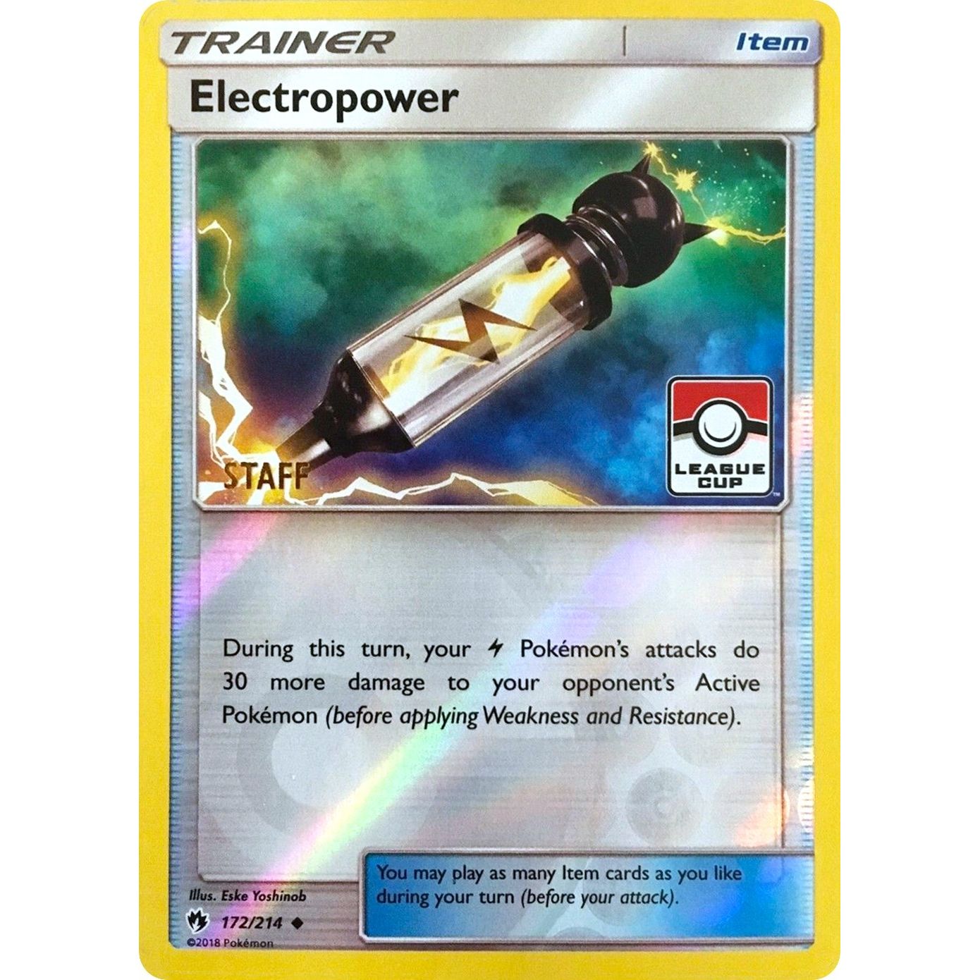 Image for Electropower - 172/214 (League Cup) [Staff] (172/214) (PR) - Pokemon