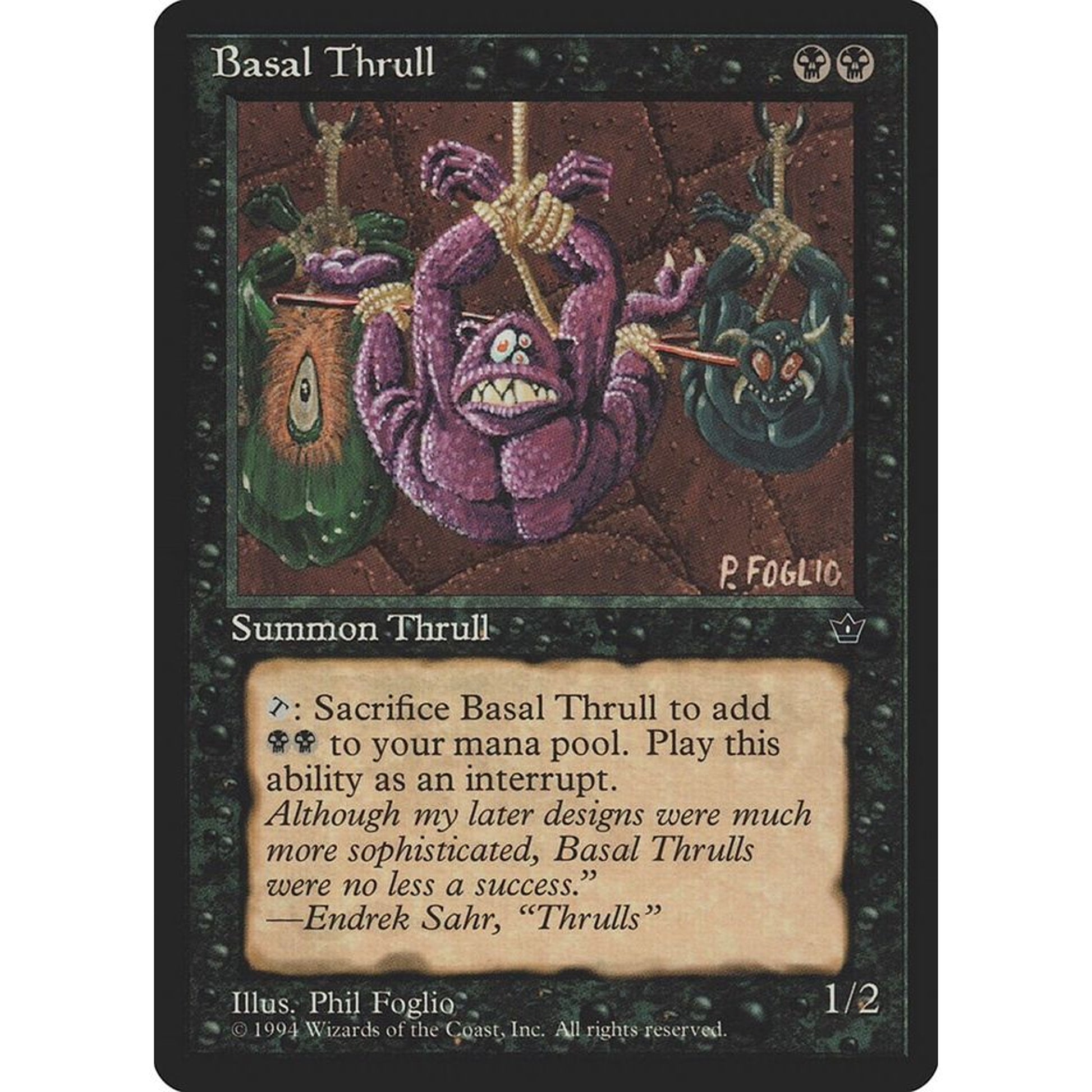 Image for Basal Thrull (P. Foglio) (FEM) - Magic: The Gathering