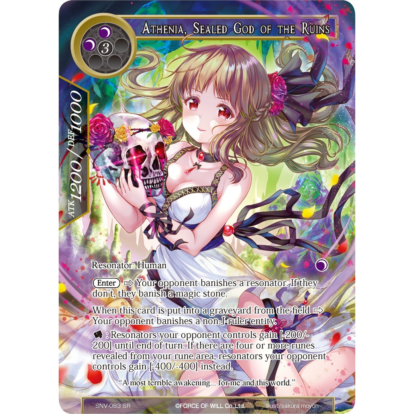 Image for Athenia, Sealed God of the Ruins (Full Art) (SNV-083) (SNV) - Force of Will