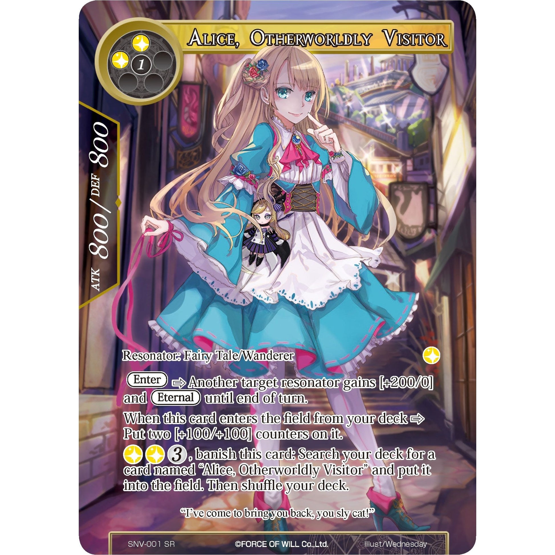 Image for Alice, Otherworldly Visitor (Full Art) (SNV-001) (SNV) - Force of Will