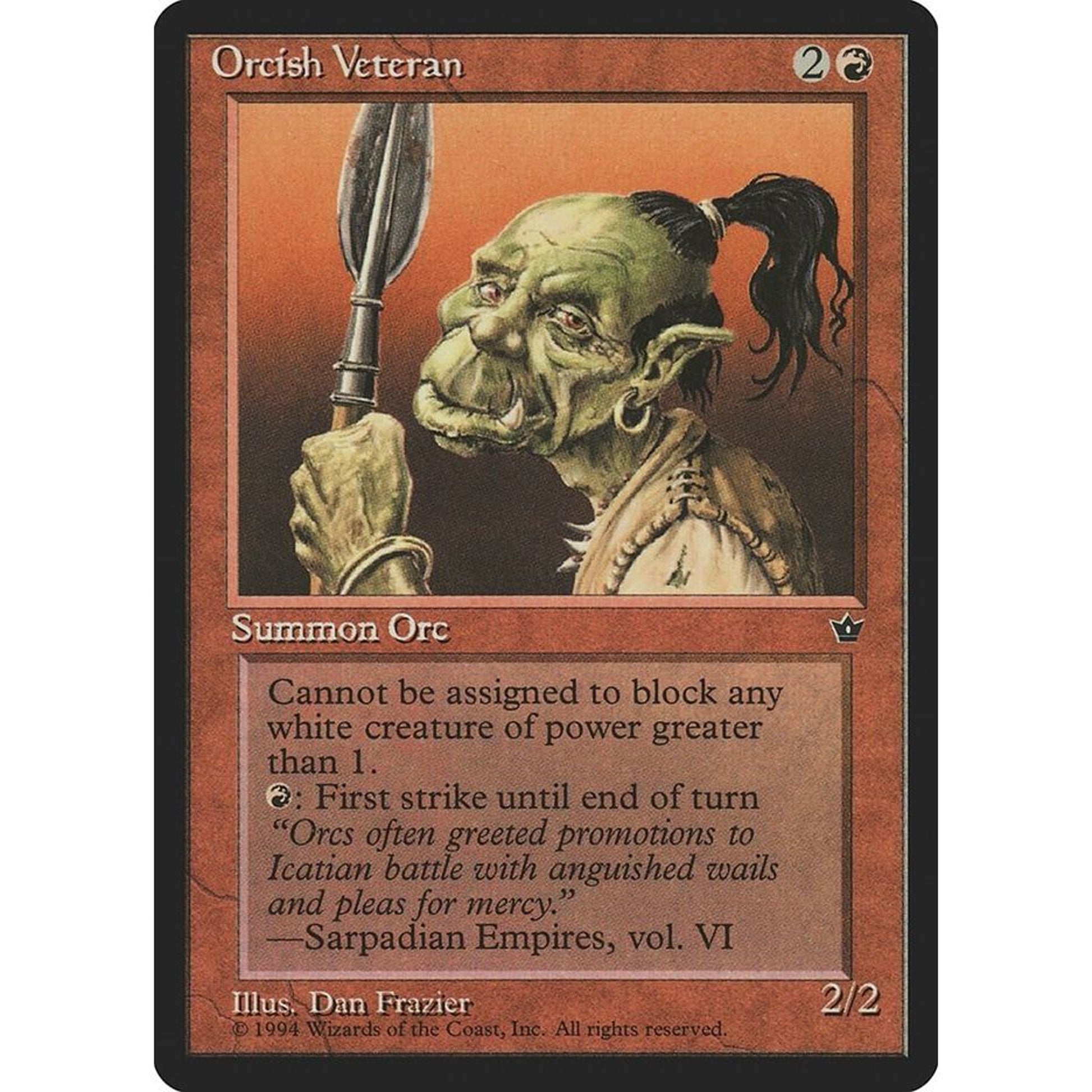 Image for Orcish Veteran (Frazier) (FEM) - Magic: The Gathering
