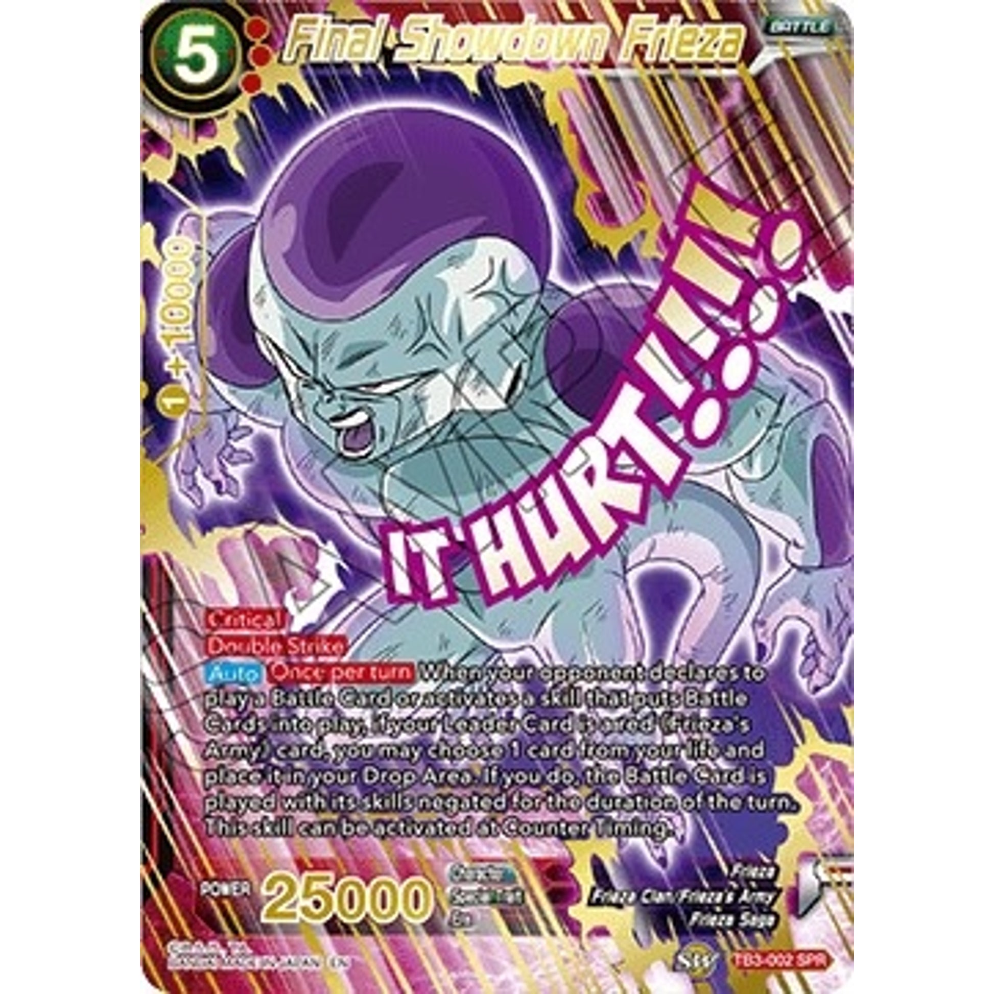 Image for Final Showdown Frieza (SPR) (TB3-002_SPR) (DBS-TB03) - Dragon Ball Super: Masters