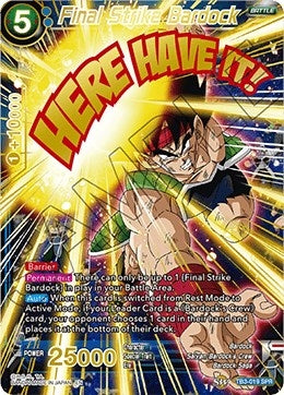 Image for Final Strike Bardock (SPR) (TB3-019_SPR) (DBS-TB03) - Dragon Ball Super: Masters