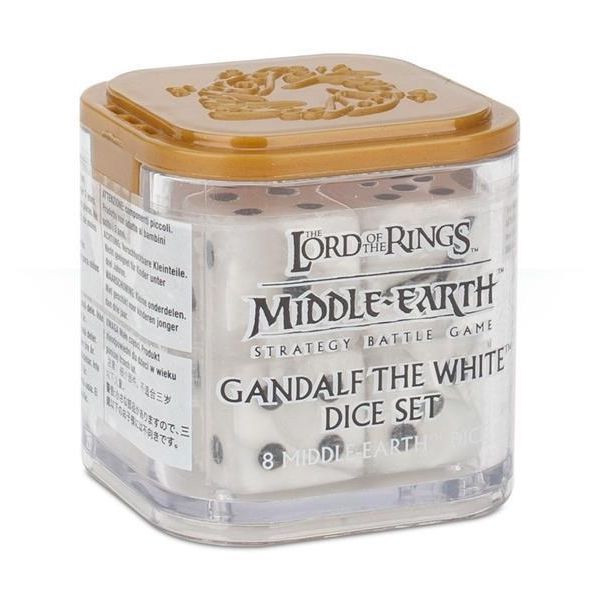 Image for Lord of the Rings: Gandalf the White Dice (8-Pack) - Warhammer Game Accessories