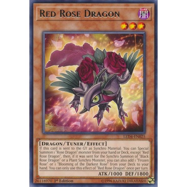 Image for Red Rose Dragon (LED4-EN025) (LED4) - YuGiOh