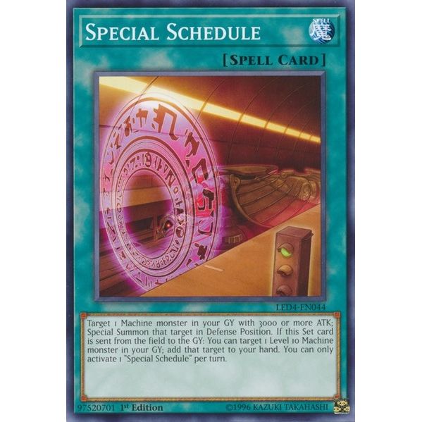 Image for Special Schedule (LED4-EN044) (LED4) - YuGiOh