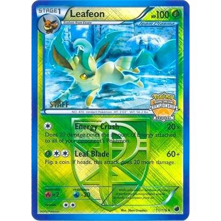 Image for Leafeon - 11/116 (Regional Championships) [Staff] (011/116) (PR) - Pokemon