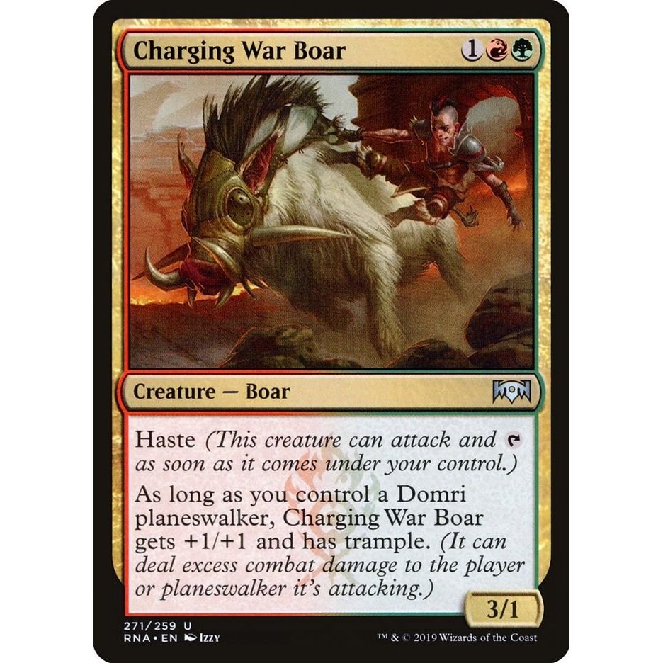 Image for Charging War Boar (271) (RNA) - Magic: The Gathering