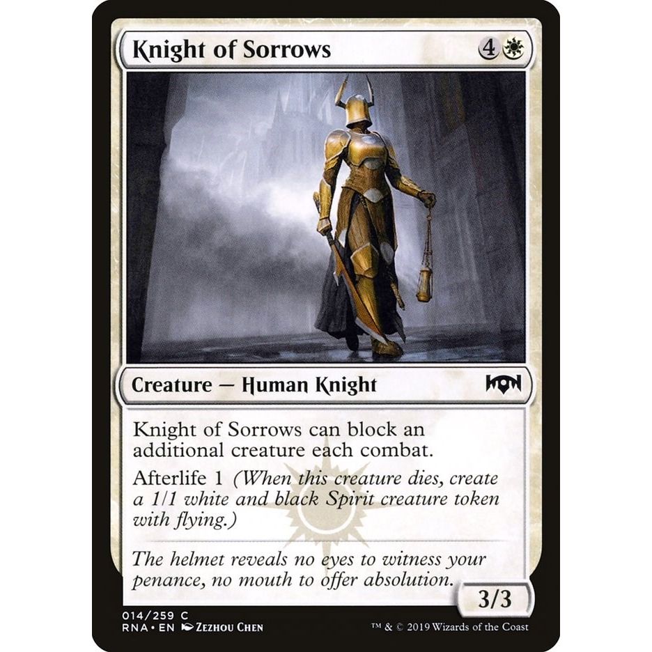 Image for Knight of Sorrows (14) (RNA) - Magic: The Gathering