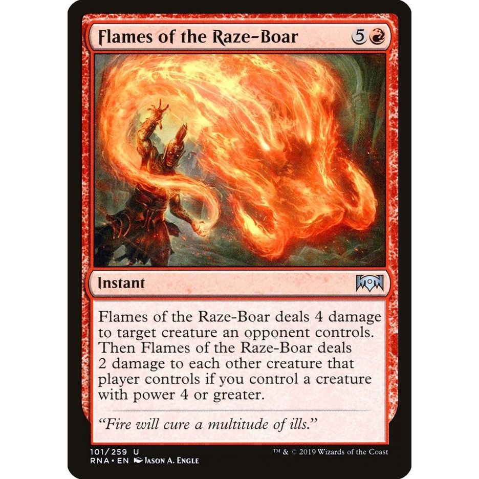 Image for Flames of the Raze-Boar (101) (RNA) - Magic: The Gathering