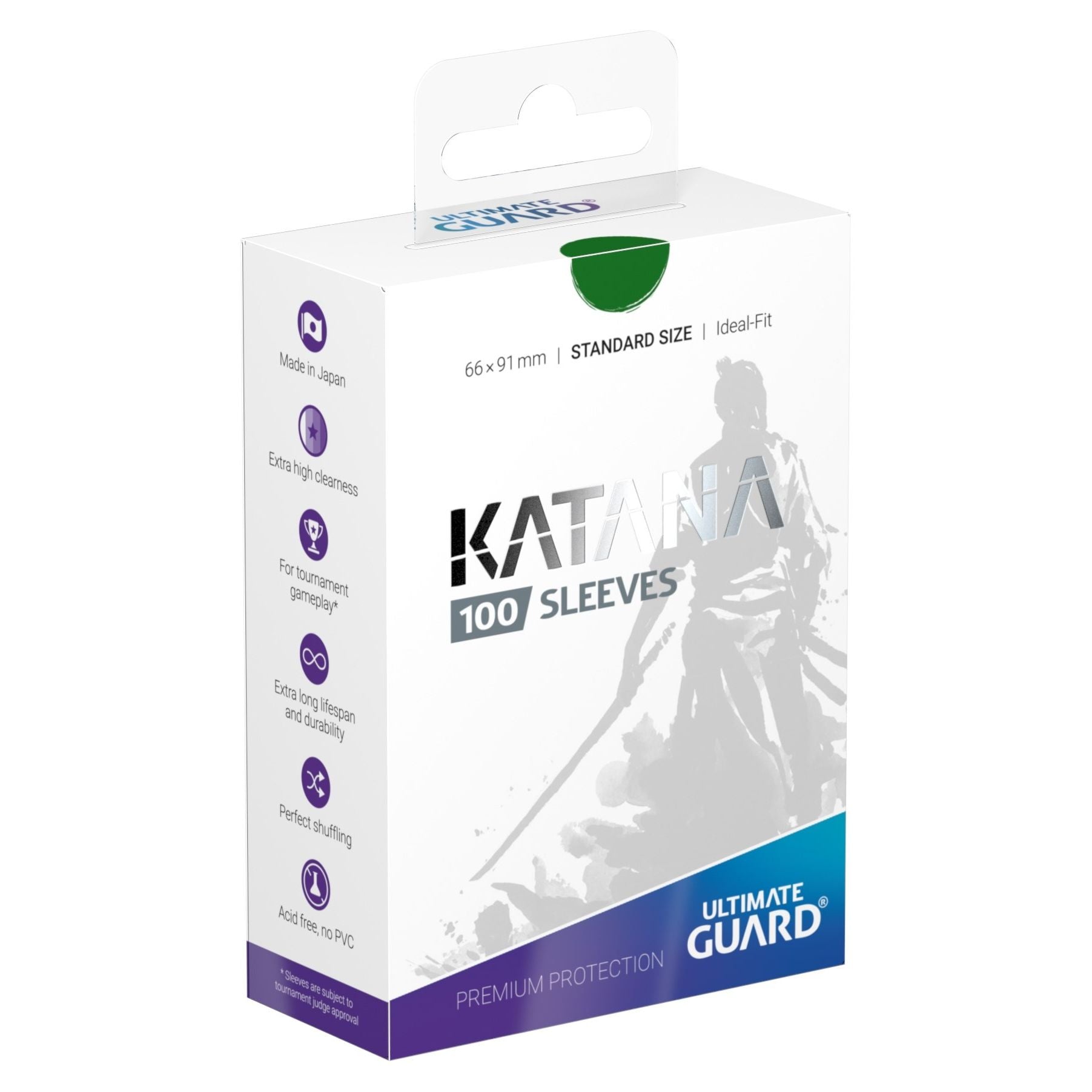 Image for Katana 2018 Standard Size Sleeves - Green (100-Pack) - Card Sleeves
