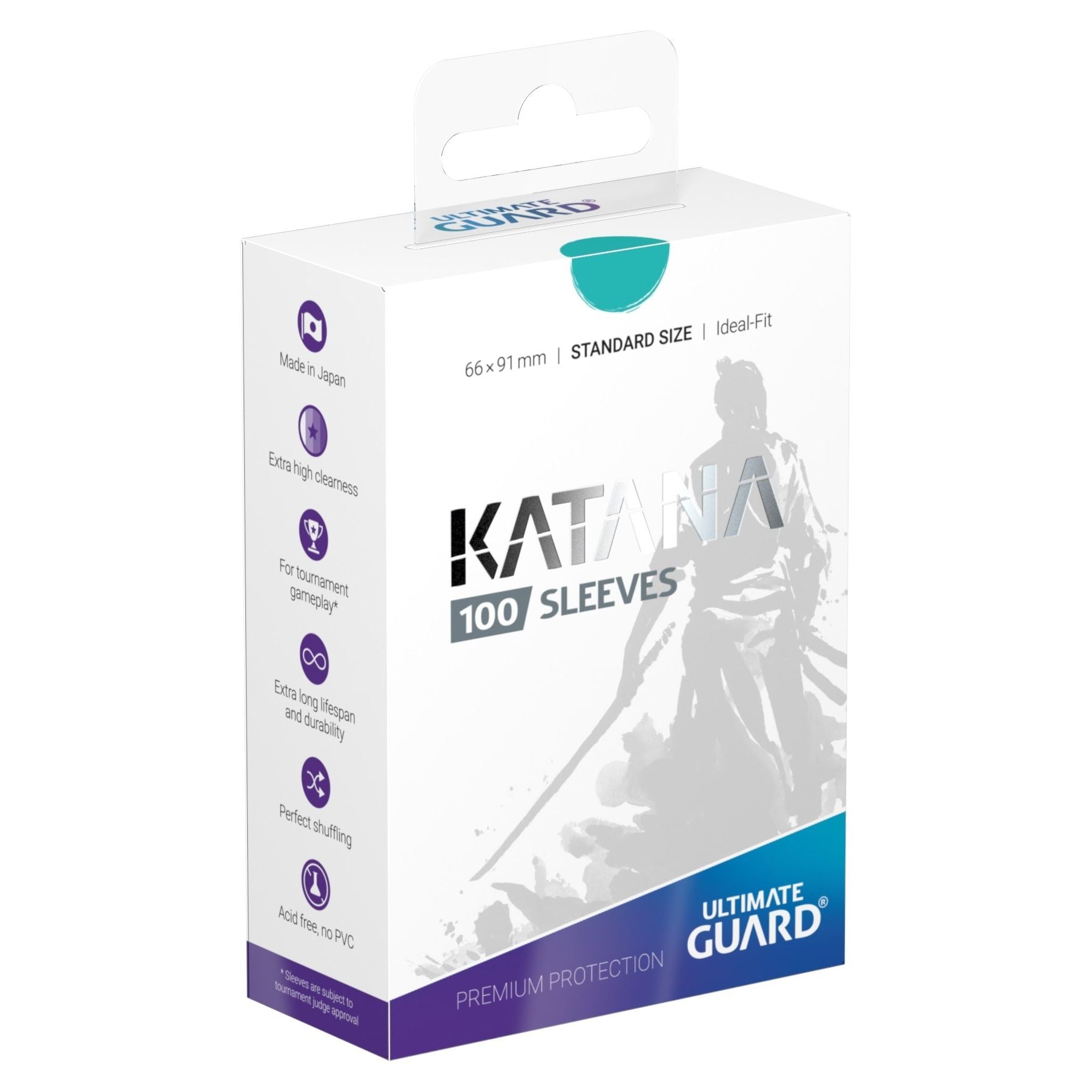 Image for Katana 2018 Standard Size Sleeves - Turquoise (100-Pack) - Card Sleeves