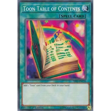 Image for Toon Table of Contents (SS01-ENC10) (SS01) - YuGiOh