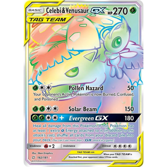 Image for Celebi & Venusaur GX (Secret) (182/181) (SM9) - Pokemon