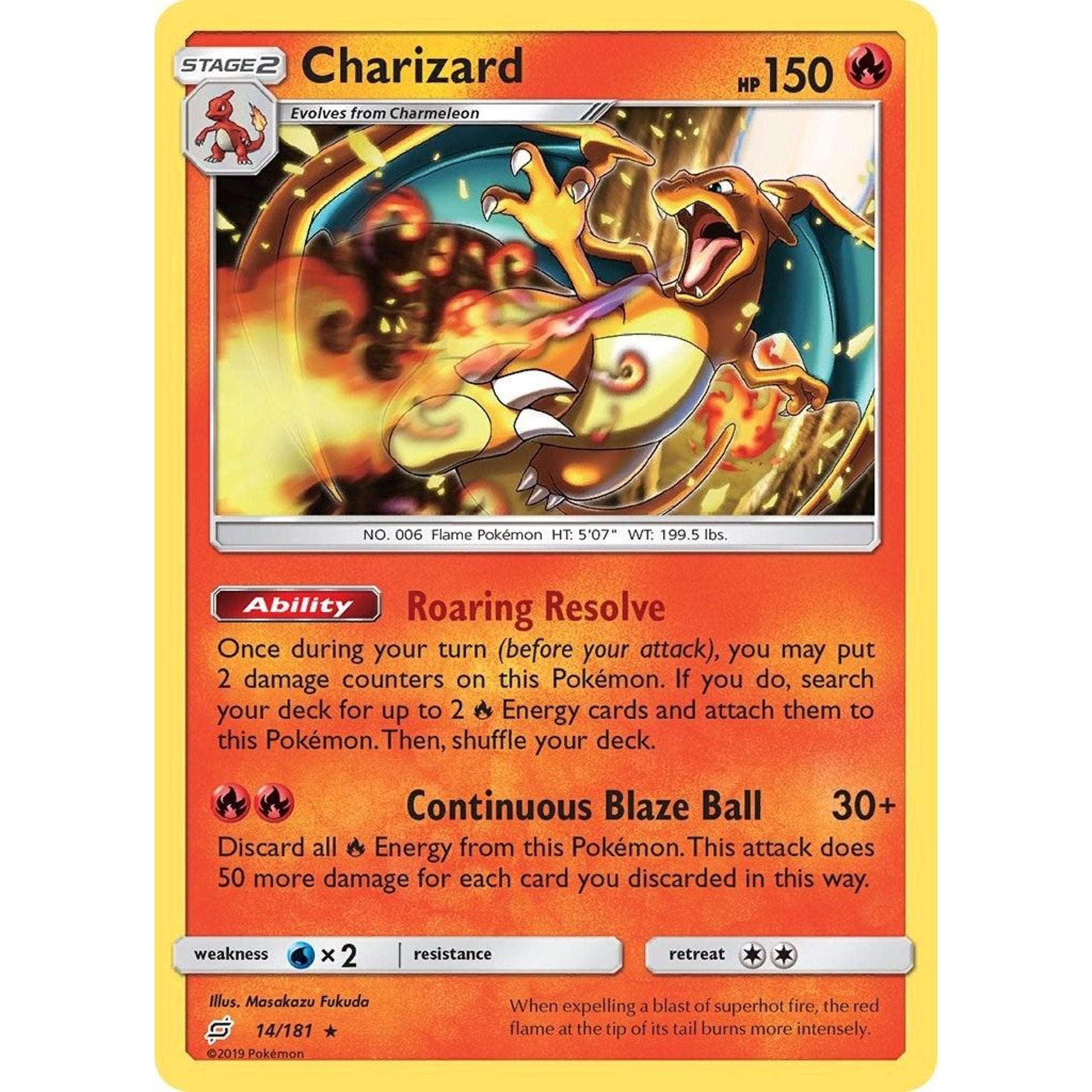 Image for Charizard (14/181) (SM9) - Pokemon