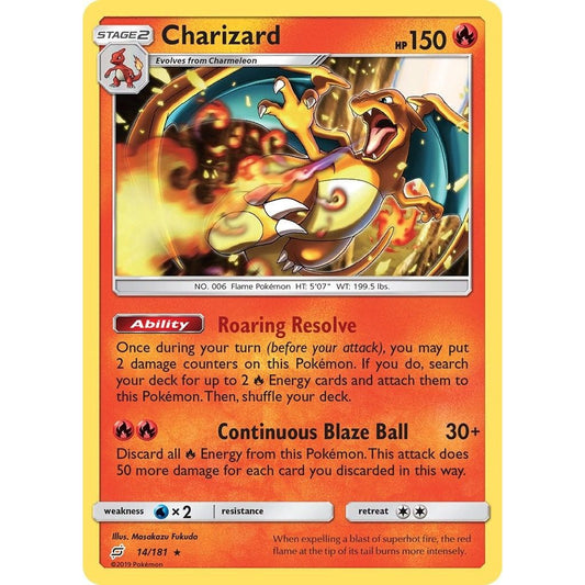 Image for Charizard (14/181) (SM9) - Pokemon