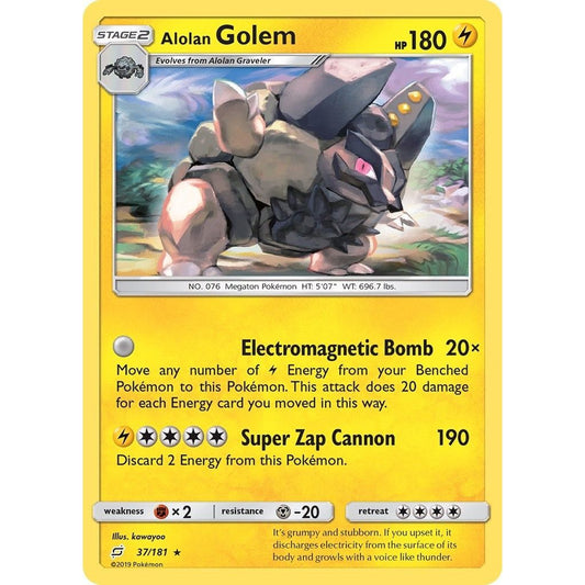 Image for Alolan Golem (37/181) (SM9) - Pokemon