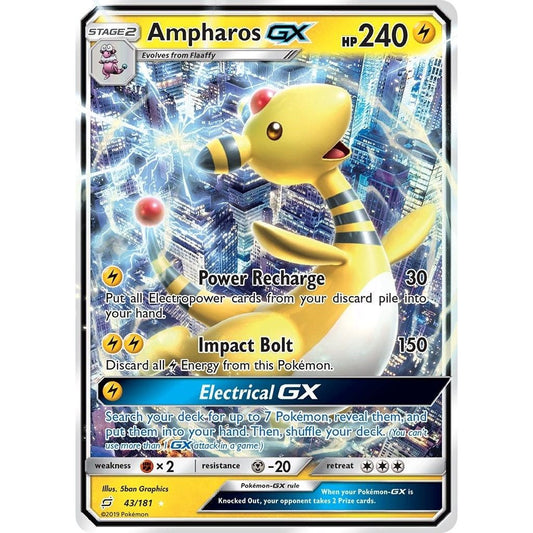 Image for Ampharos GX (43/181) (SM9) - Pokemon