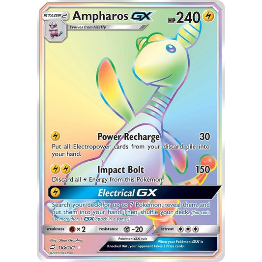 Image for Ampharos GX (Secret) (185/181) (SM9) - Pokemon