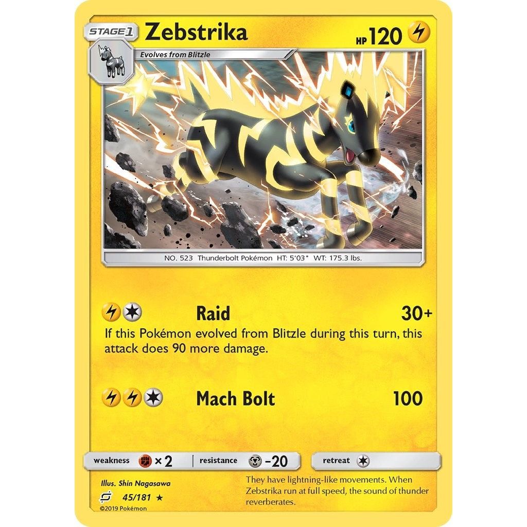 Image for Zebstrika (45/181) (SM9) - Pokemon