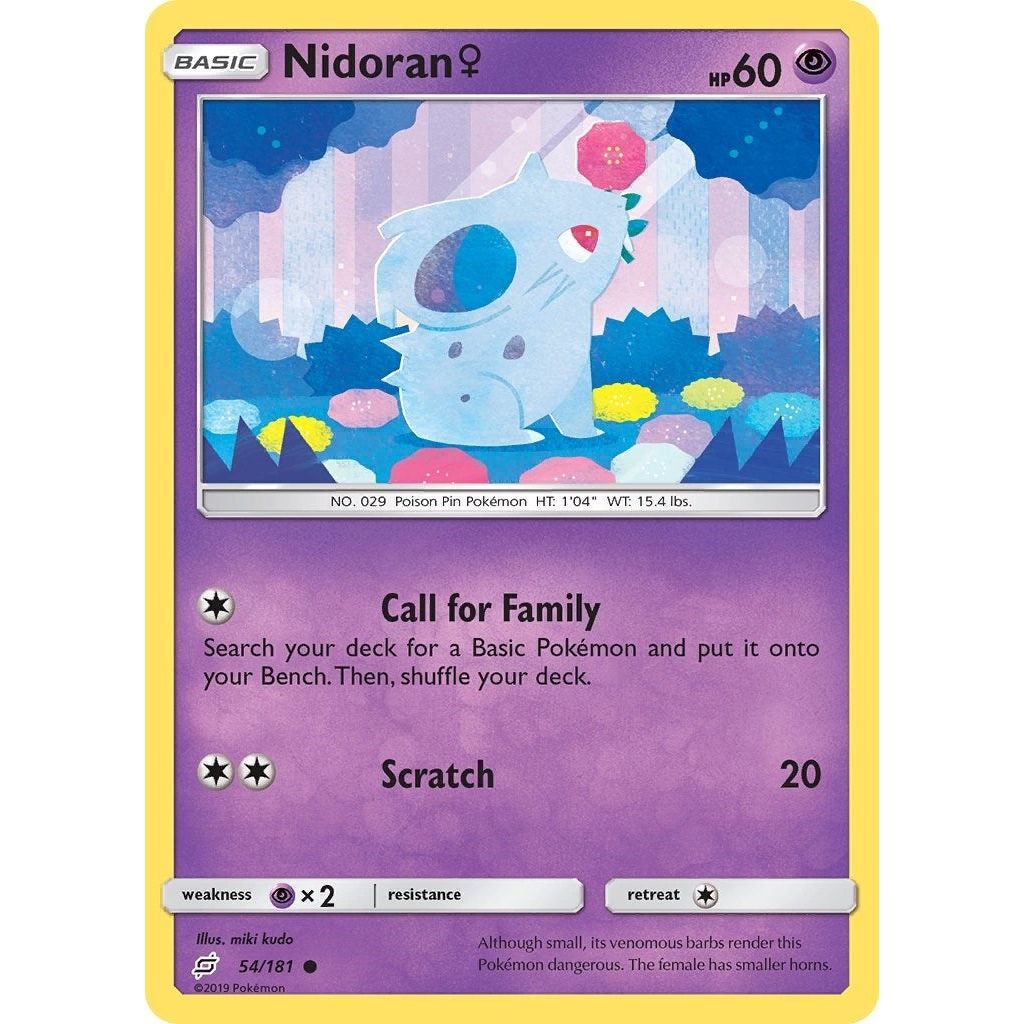 Image for Nidoran F (54/181) (SM9) - Pokemon