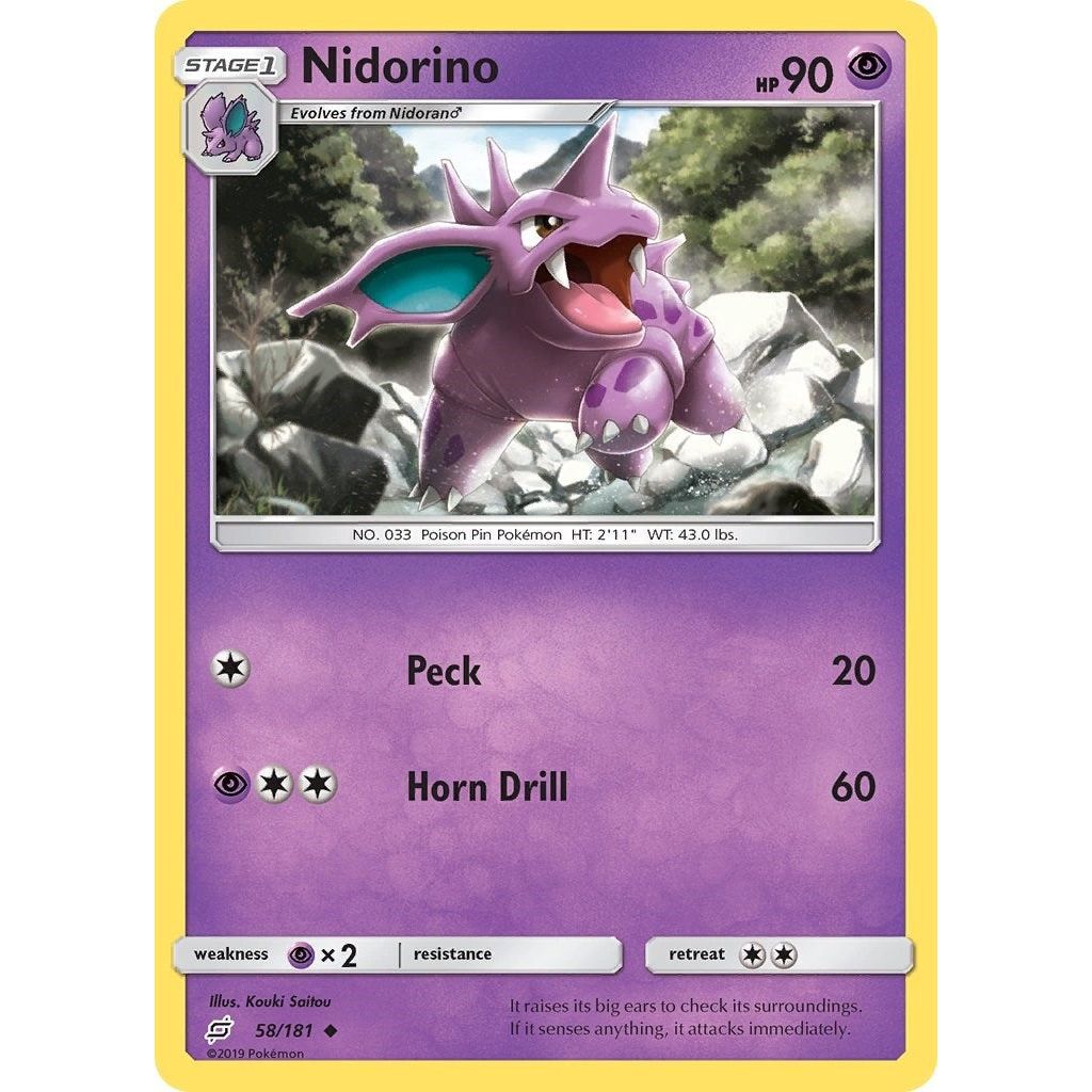Image for Nidorino (58/181) (SM9) - Pokemon