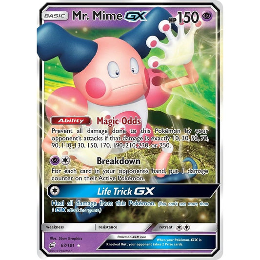 Image for Mr. Mime GX (67/181) (SM9) - Pokemon