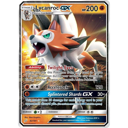 Image for Lycanroc GX (82/181) (SM9) - Pokemon