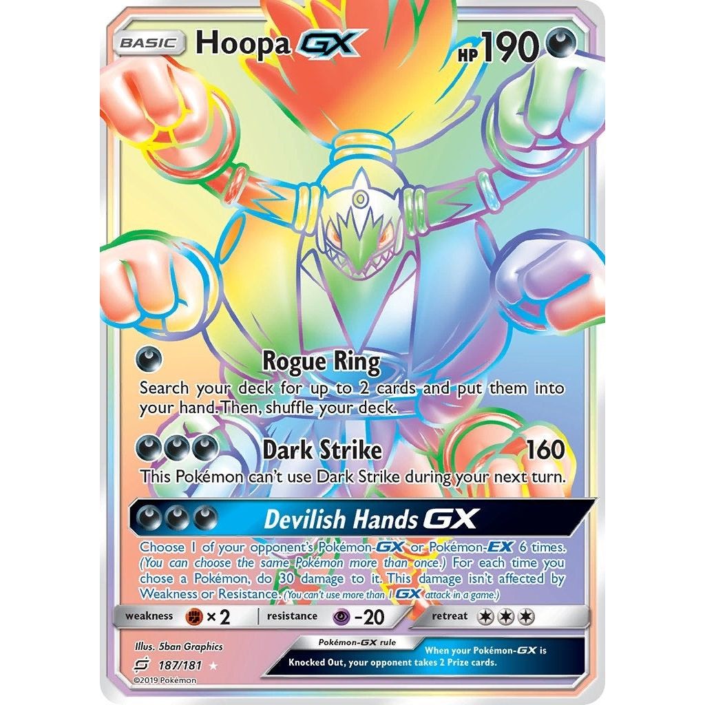 Image for Hoopa GX (Secret) (187/181) (SM9) - Pokemon