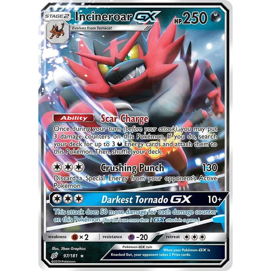 Image for Incineroar GX (97/181) (SM9) - Pokemon