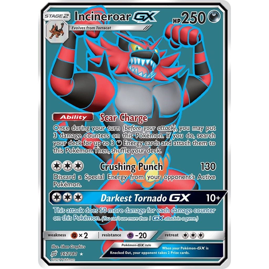 Image for Incineroar GX (Full Art) (167/181) (SM9) - Pokemon