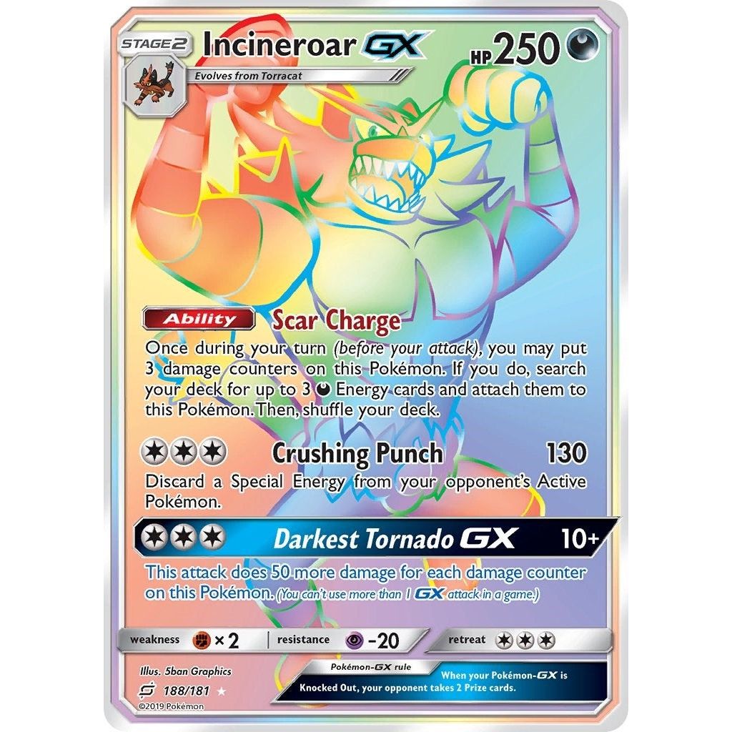 Image for Incineroar GX (Secret) (188/181) (SM9) - Pokemon