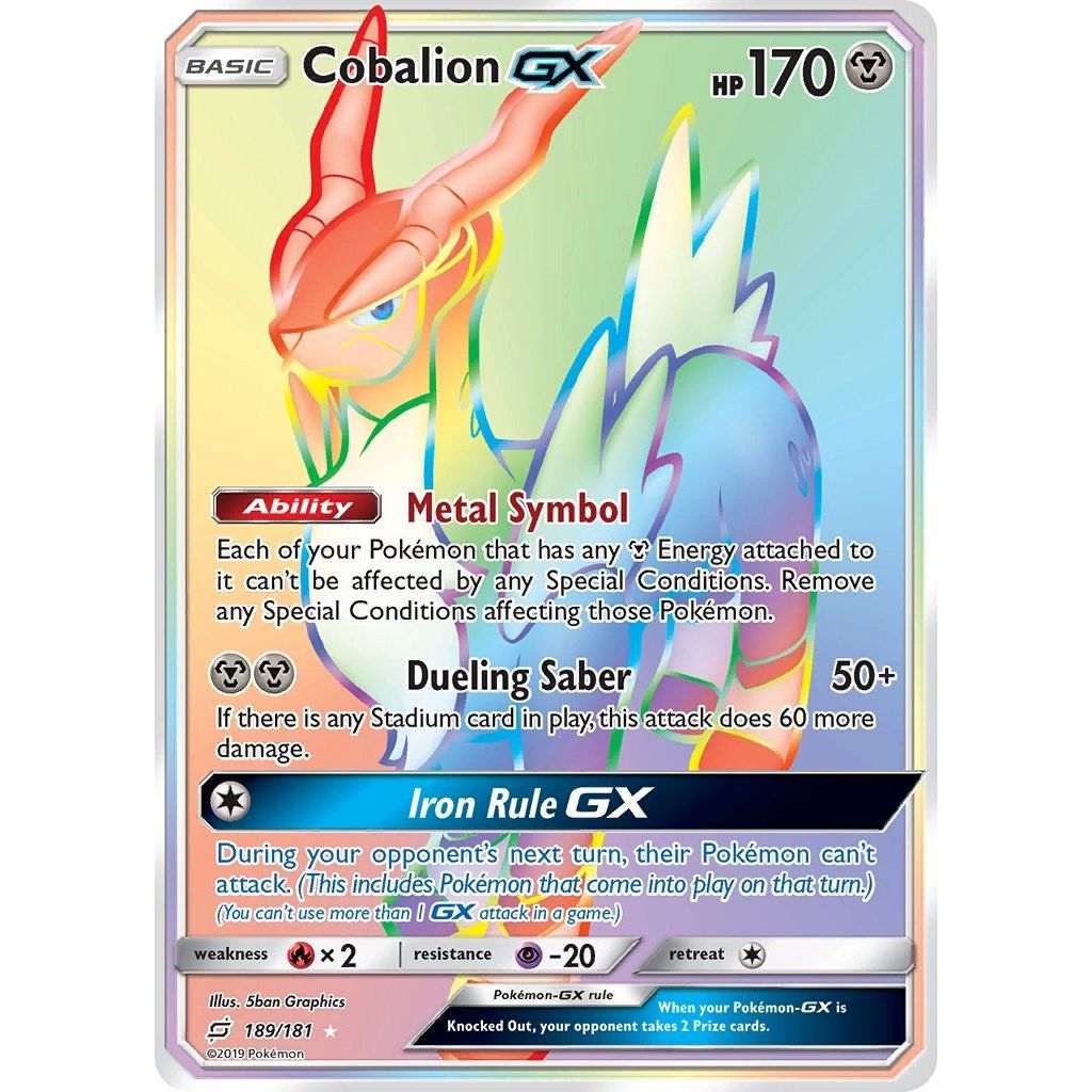 Image for Cobalion GX (Secret) (189/181) (SM9) - Pokemon