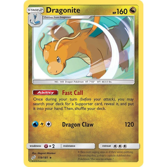 Image for Dragonite (119/181) (SM9) - Pokemon