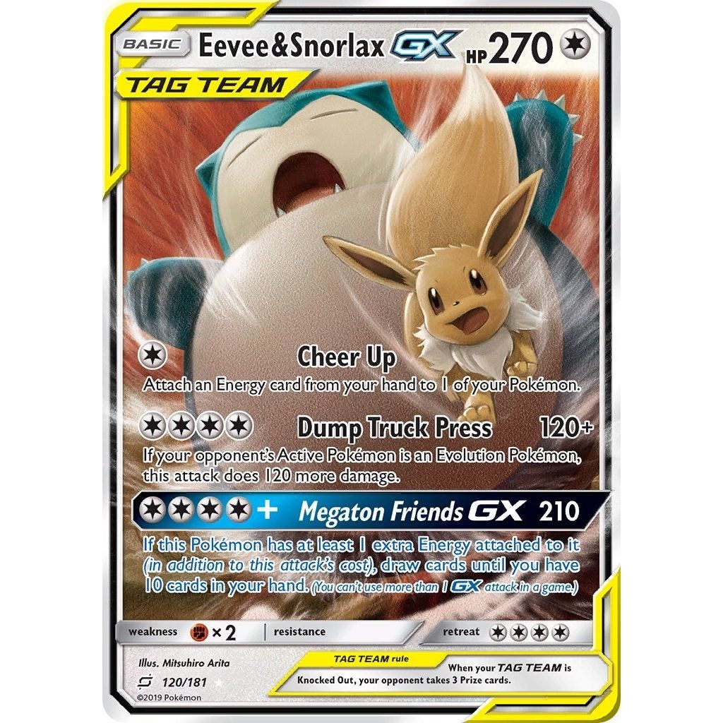 Image for Eevee & Snorlax GX (120/181) (SM9) - Pokemon
